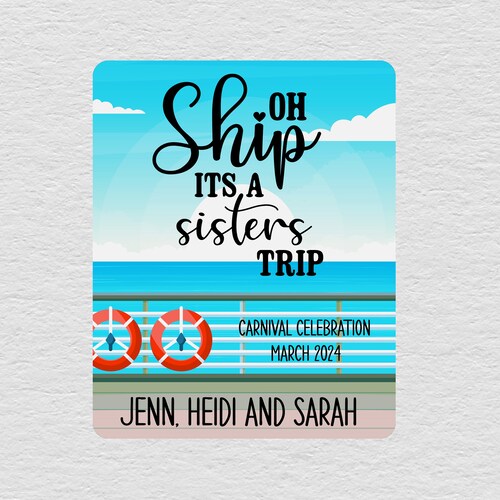 Sisters Cruise Door Magnet, Custom Cruise Sign, Personalized Cruise Door Magnets, Door Decorations For Cruise, Cruise Gifts For Women