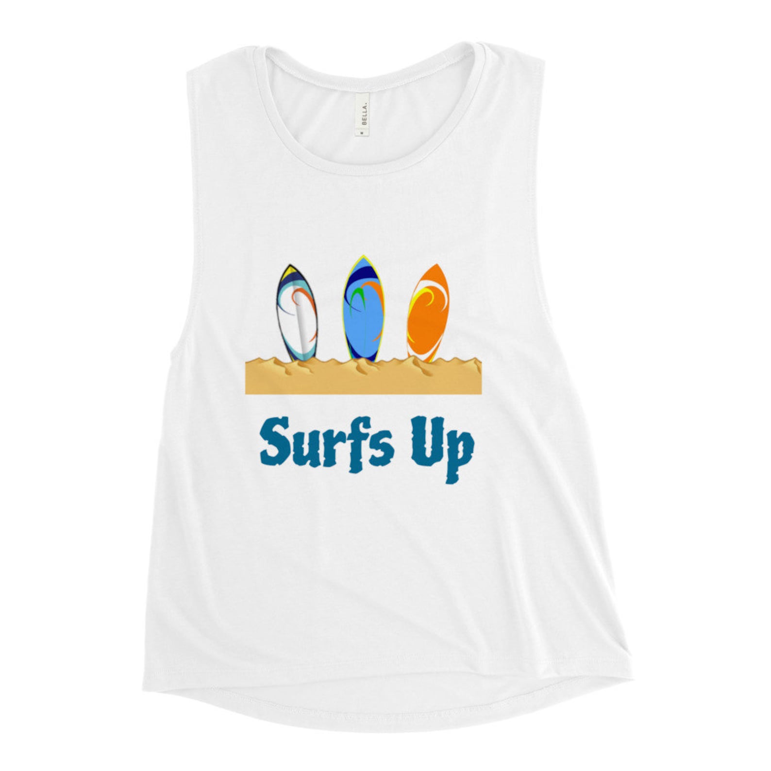 Surfs up Ladies Muscle Tank Etsy