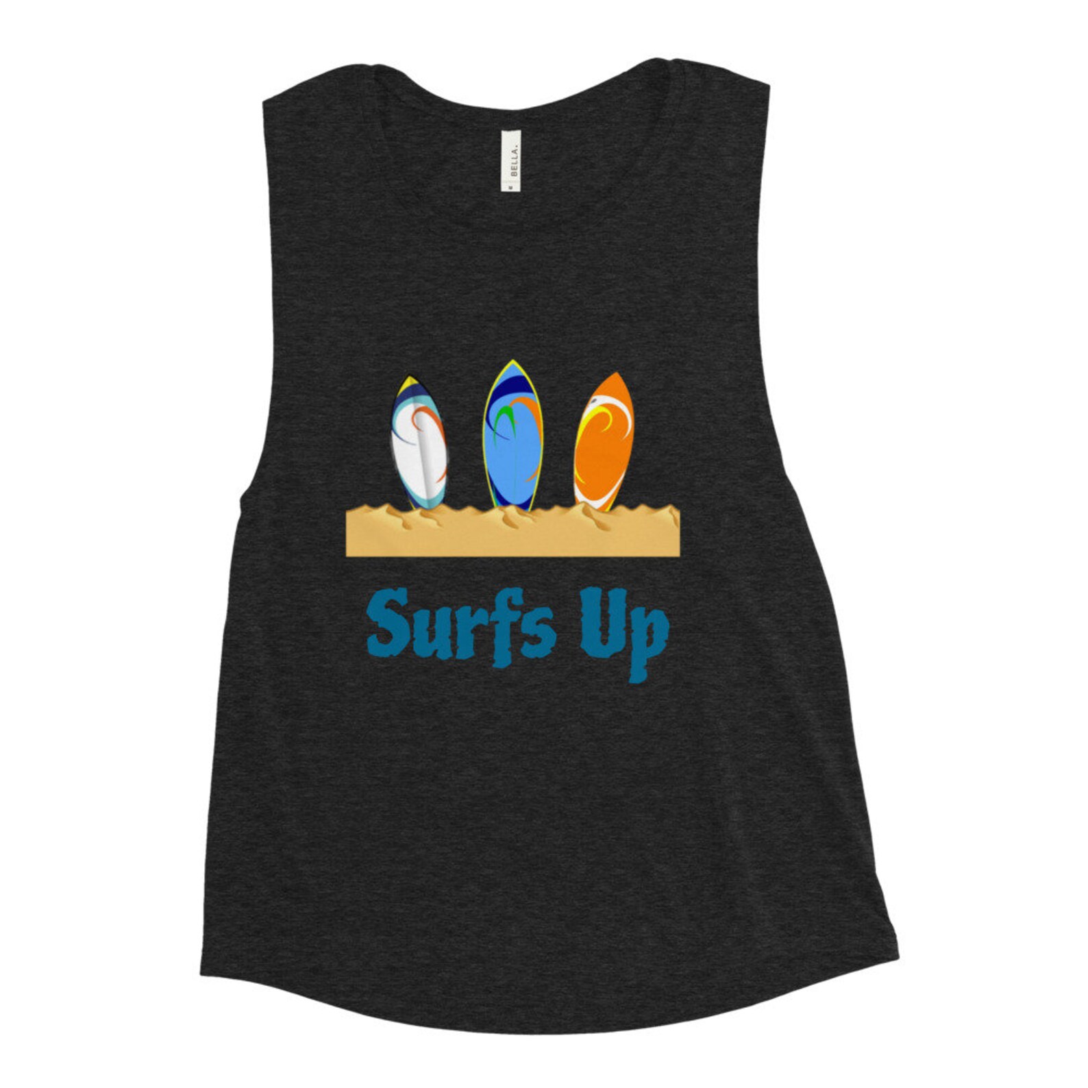 Surfs up Ladies Muscle Tank Etsy