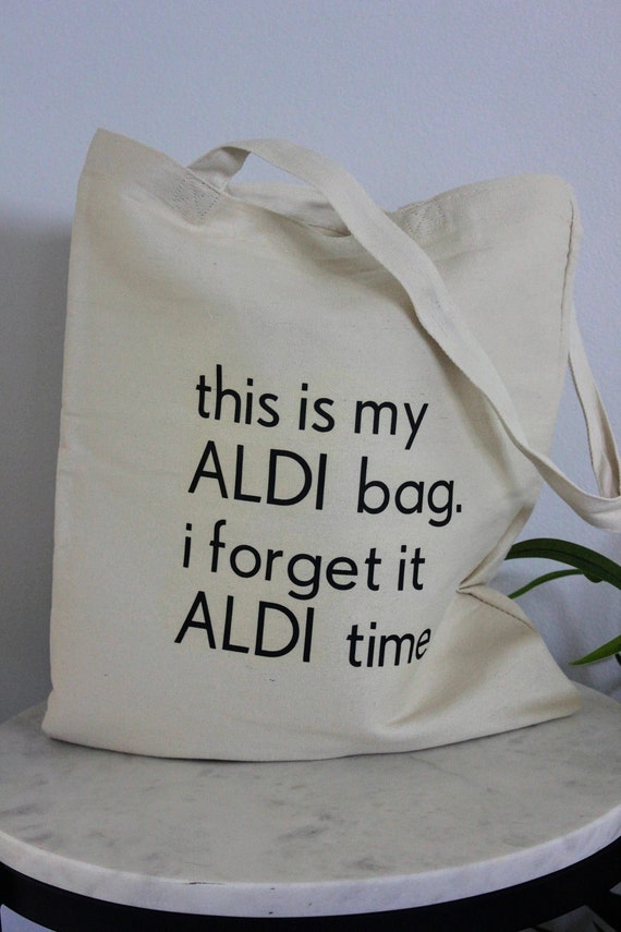 This is My Aldi Bag Tote Canvas Bag Tote Aldi Shoppers Etsy