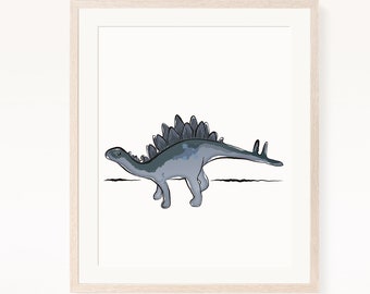 Dinosaur poster | Stegosaurus print | Dinosaur nursery wall art | Dino kids bedroom | Nursery room decor | Printable digital download