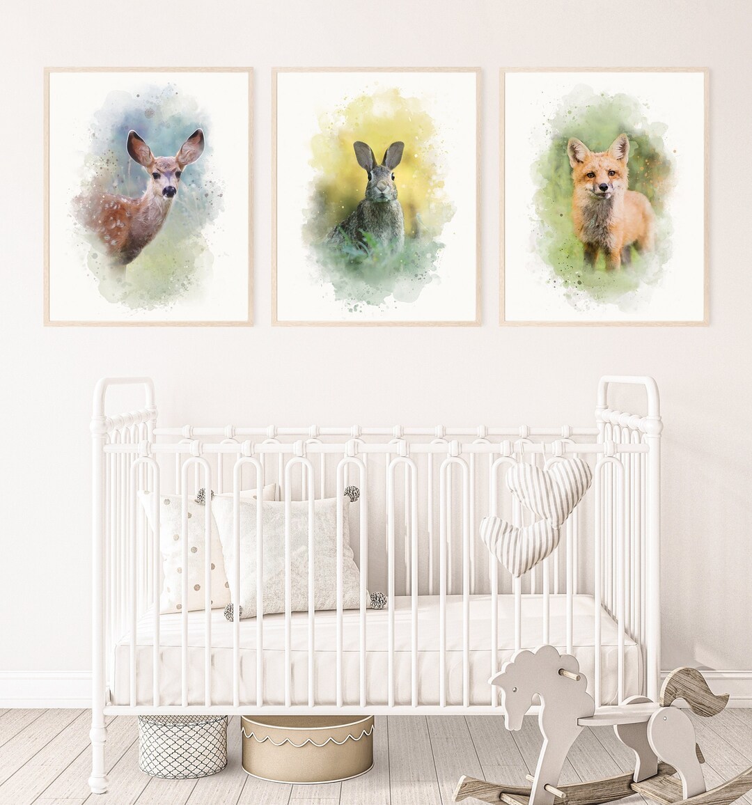 Digital Download Forest Nursery Wall Art Set of 3, Woodland Nursery ...