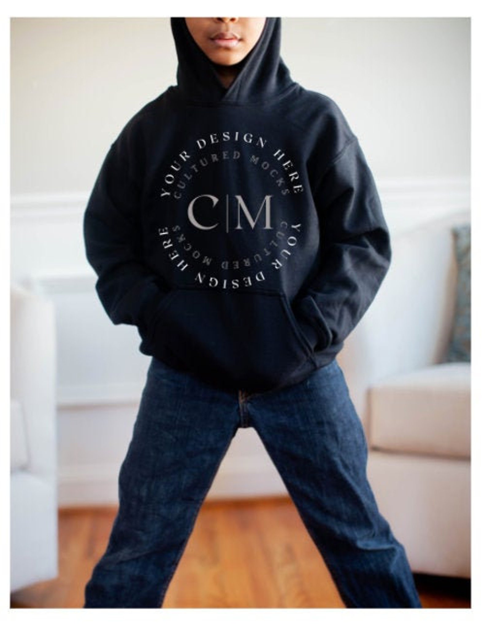 Kids Mockup Gildan Black Hoodie Mockup Boy Hoodie mock up