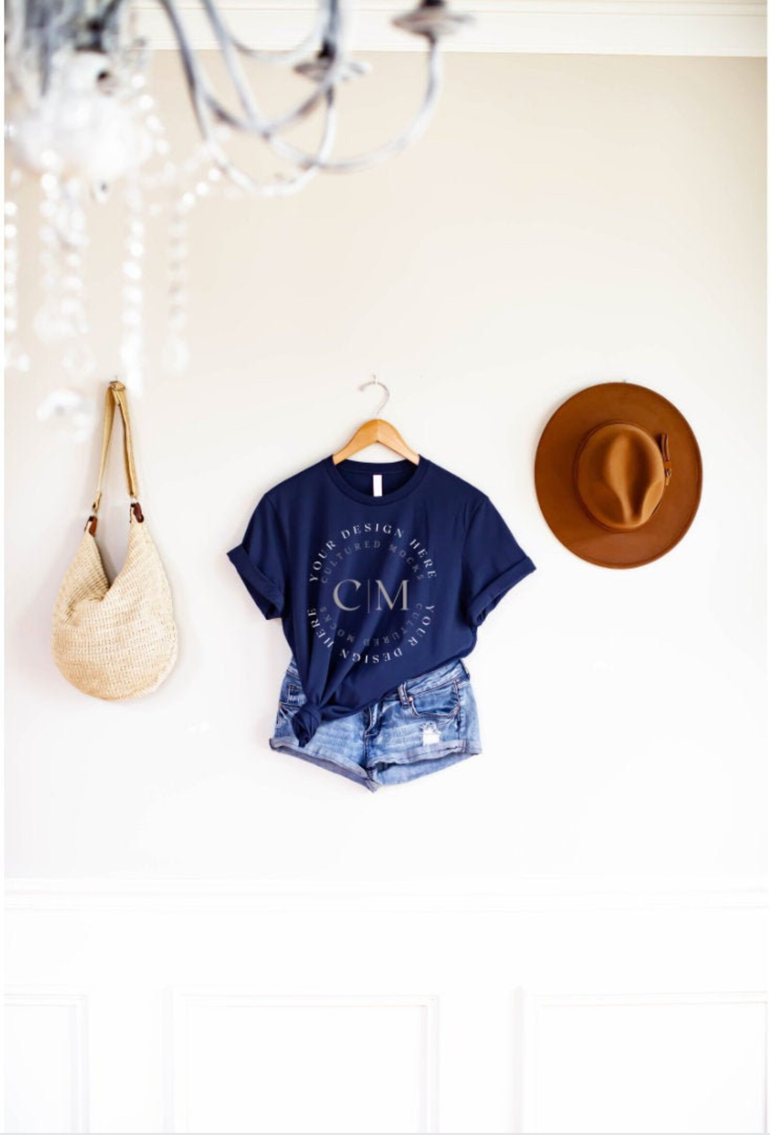 Download Bella Canvas Flat Lay Mock-Up Navy Blue T Shirt Mockup Boho | Etsy