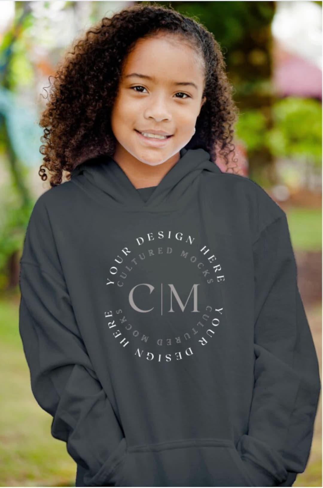 Gildan Youth Hoodie Mockup Charcoal Grey Hoodie Mockup Child Etsy