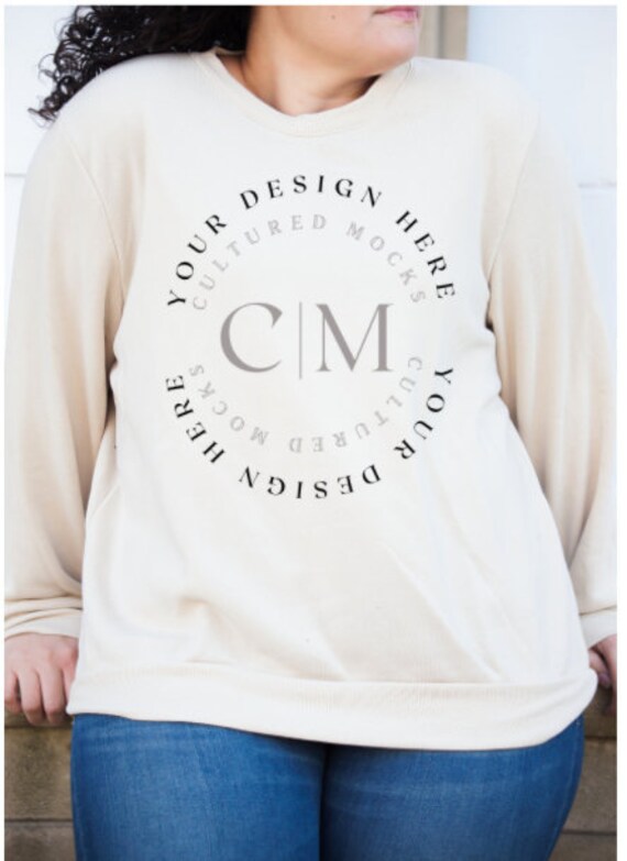 Download Gildan 18000 Mockup Gildan Sweatshirt Mockup Full Figure Plus Etsy
