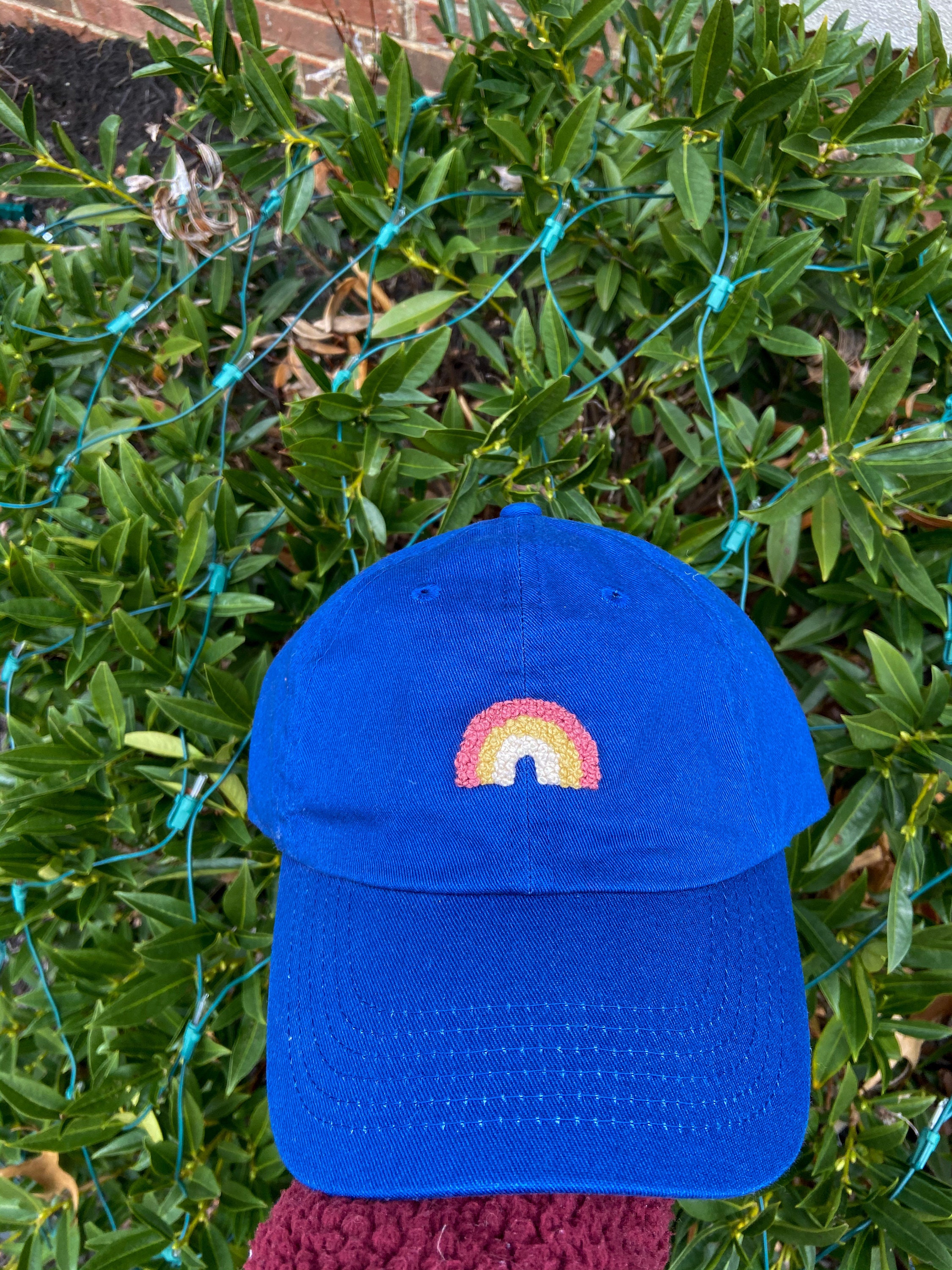 Hand Embroidered Rainbow Hat | Etsy