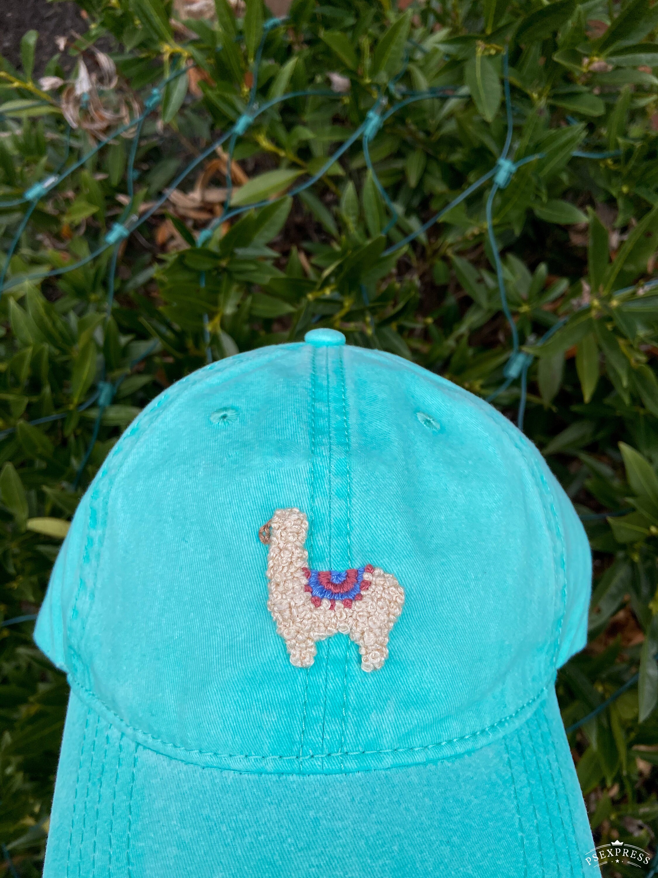 Hand Embroidered Llama Hat Hand Embroidery Hand Etsy