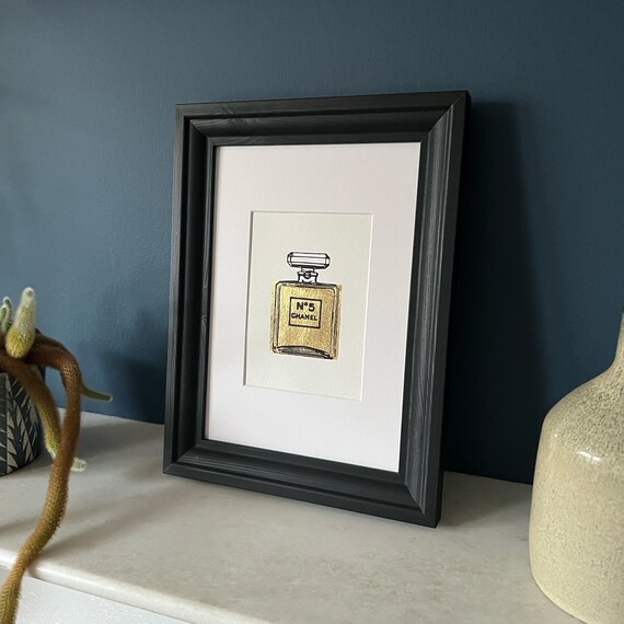 FASHION GOLD PERFUME — A4 Limited edition gilded linocut prints