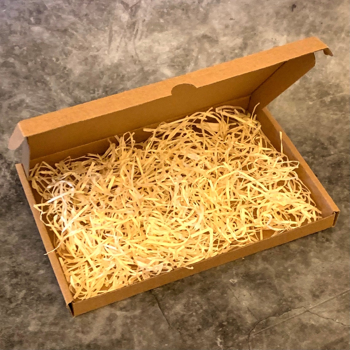 Kraft Brown Gift Box with Filling Mini Hamper Wood Wool Etsy