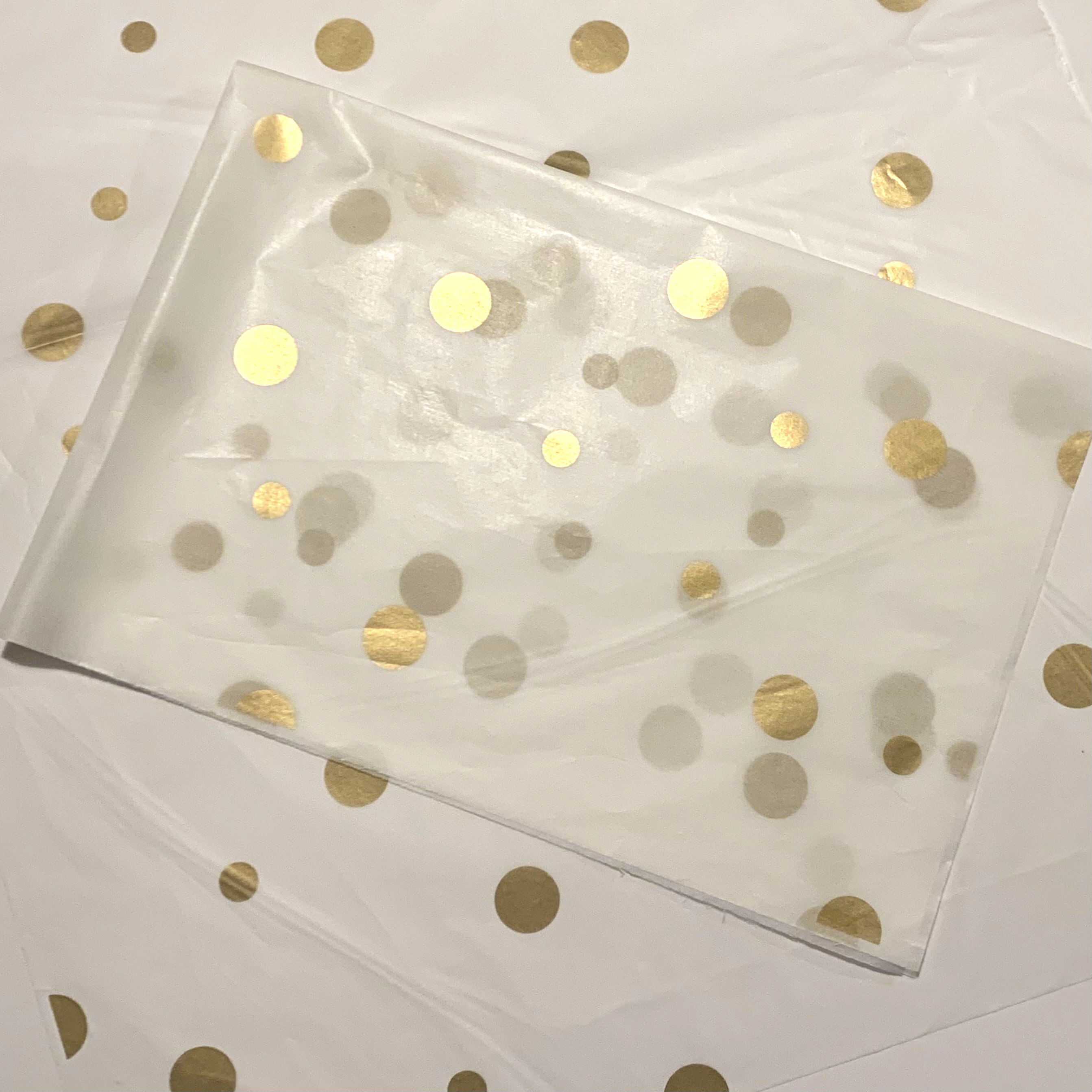 X10 Gold Polka Dot Tissue Paper Large Sheets 50 x 70 cm 19.6 Etsy