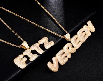 Gold Bubble Letters - Etsy