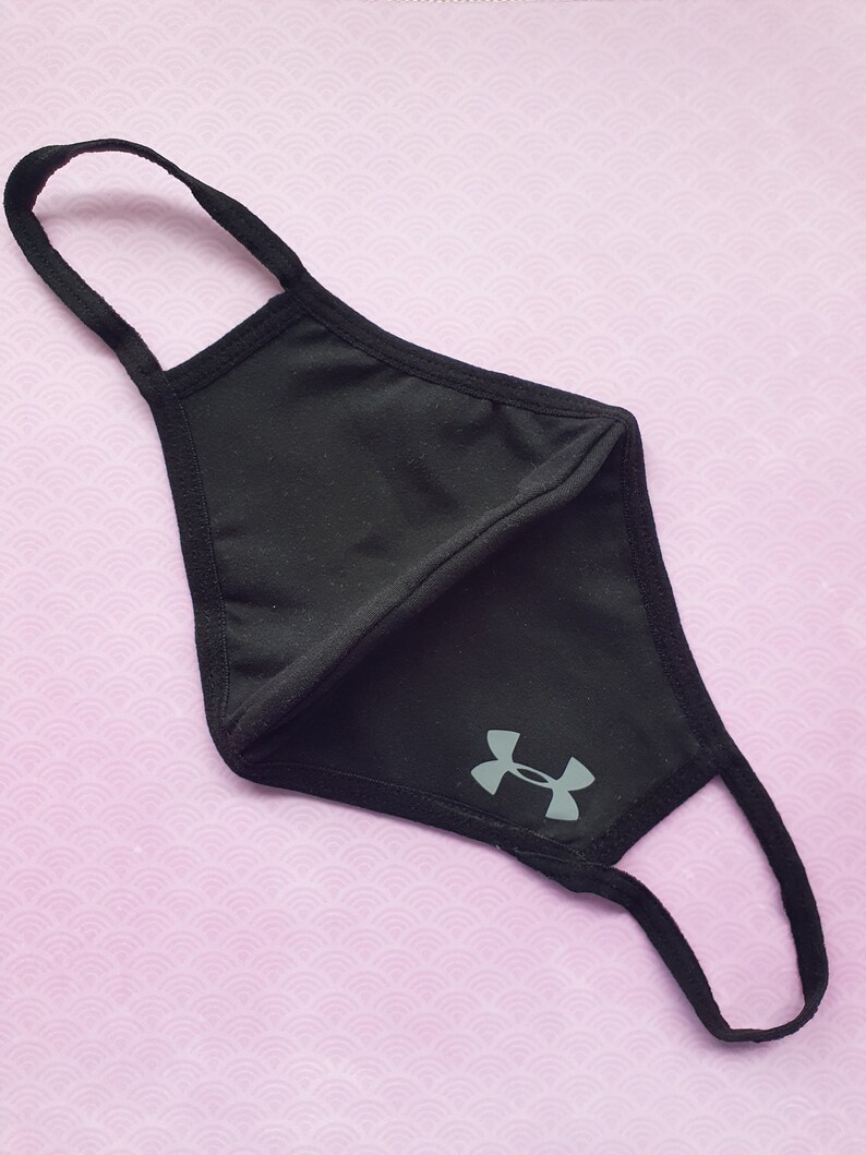 Black Under Armour Adult Face Mask Etsy