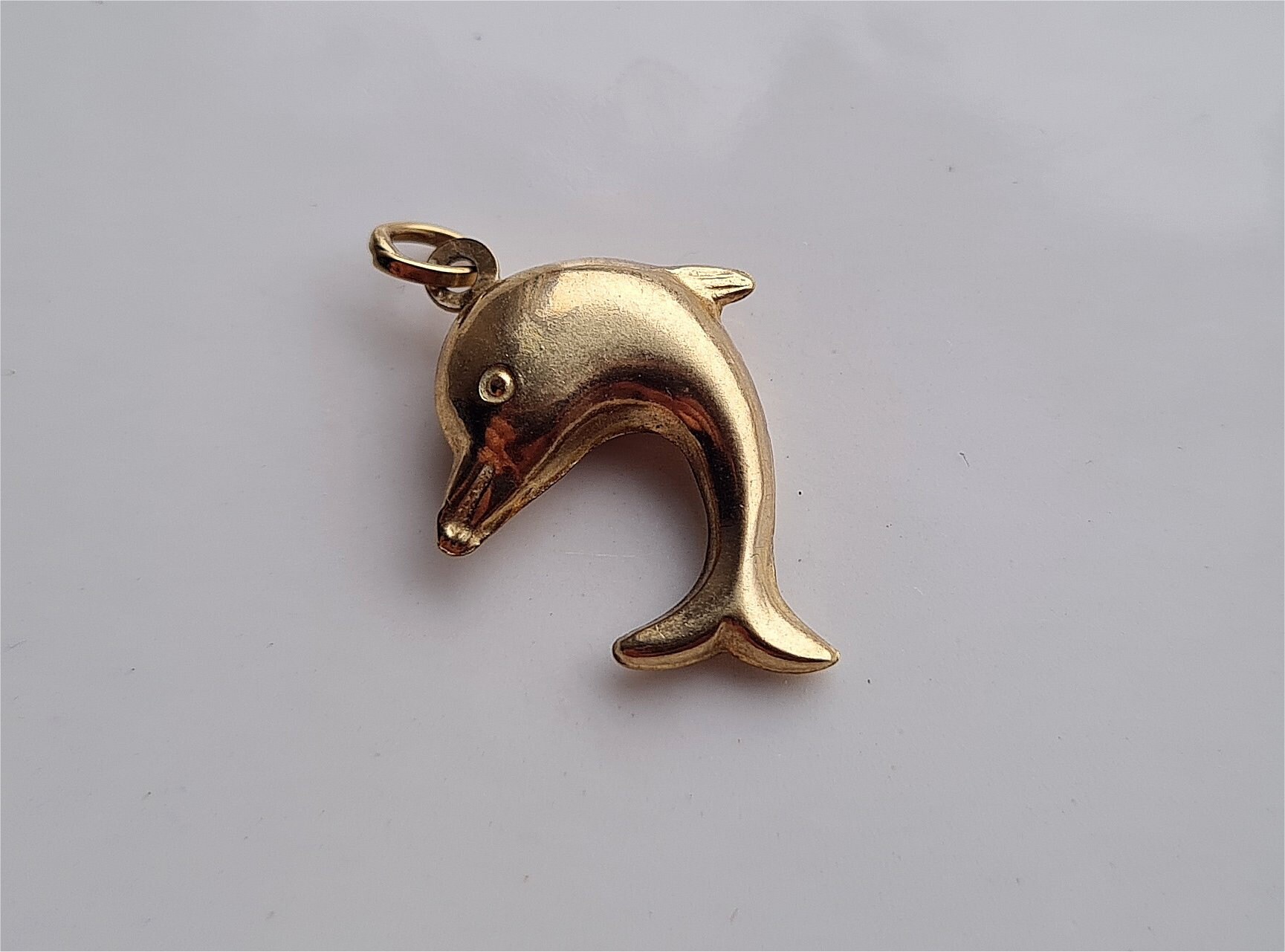 Delfin Anhänger Aus 8 Karat Gold