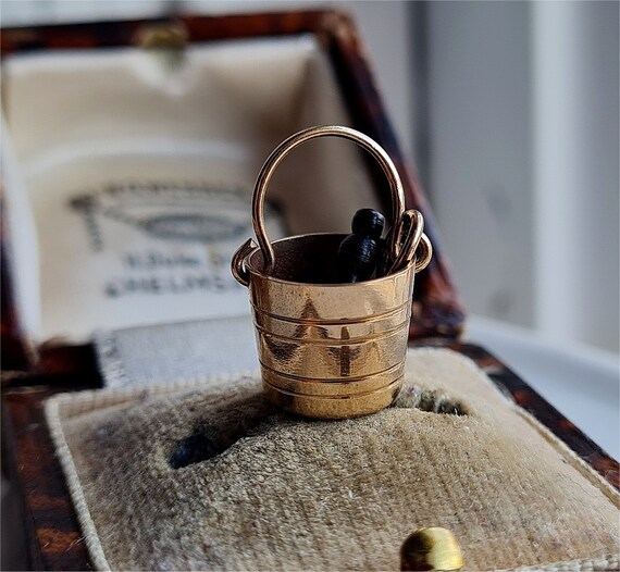 RARE Jensen Vintage 9ct Gold Bucket Of Champagn… Gem