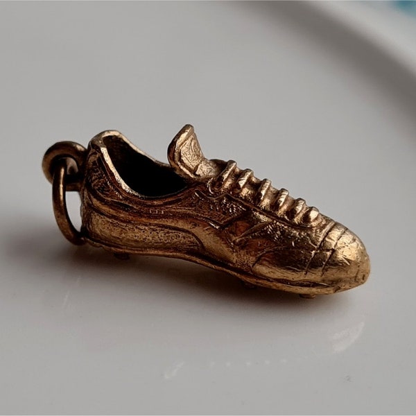 Vintage 9ct Gold Football Boot Charm, Vintage 9ct Boot Charm