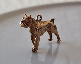 Vintage 9ct Gold Dog Charm / Vintage 9ct Gold Dog Pendant