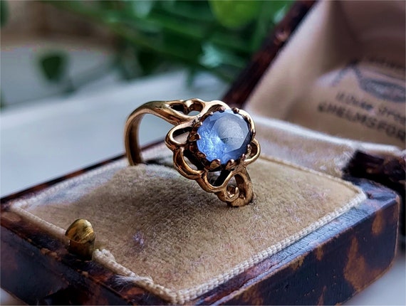 9ct gold blue topaz best sale ring