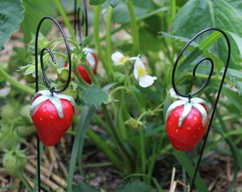 Pflanzstecker Erdbeeren Beetstecker Gartendekoration Balkondeko Blumentopf Gemüsestecker