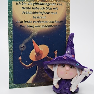 Talisman, Glücksbringer, Glückselfe mit Grußkarte,  Motivationskarte, Geburtstagskarte, Herzensmensch, Grußkarte von Herzen, Gute Besserung
