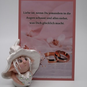 Glücksbringer Glückselfe Talisman Grußkarte  Glückwunschkarte Herzensmensch Hochzeit Grußkarte von Herzen