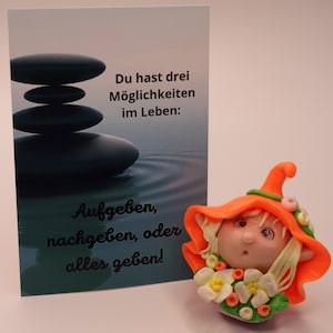 Glücksbringer, Glückselfe Talisman Grußkarte,  Motivationskarte, Geburtstagskarte, Herzensmensch, Grußkarte von Herzen
