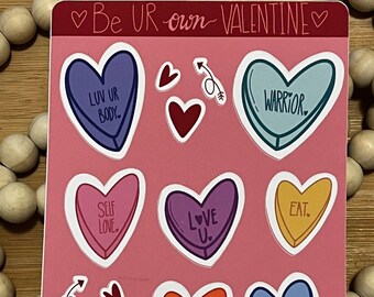 Be UR own Valentine Sticker Sheet