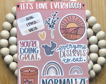 Let's Love EveryBODY Sticker Sheet