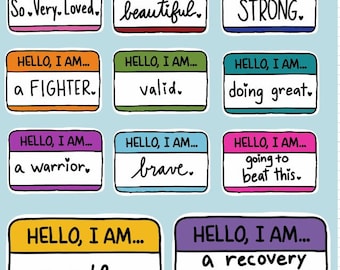 Hello Beautiful Human Sticker Sheet