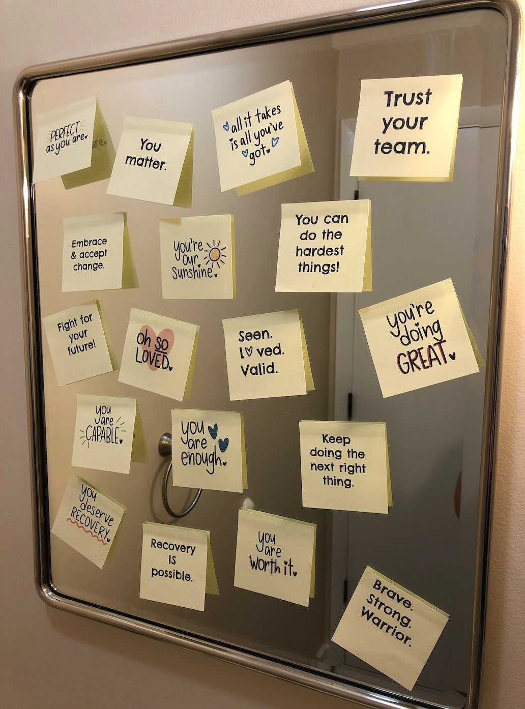 DIGITAL DOWNLOAD Printable Sticky Note Mirror Covers Etsy