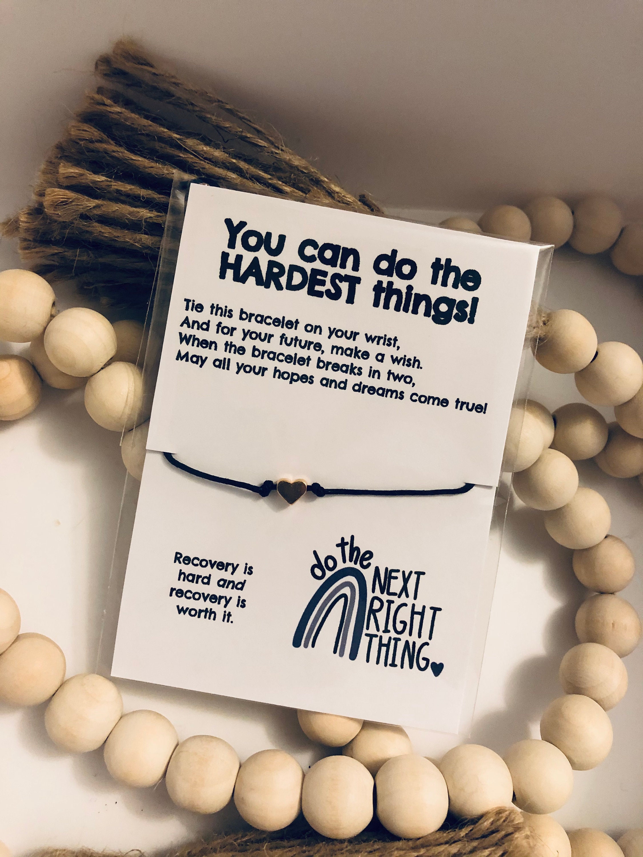 Recovery Wish Bracelet Etsy