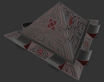 Dreifach Lichtschwert Sith Tempel Tischständer Display (3D Druck Datei)