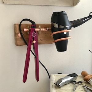 hair dryer and straightener holder