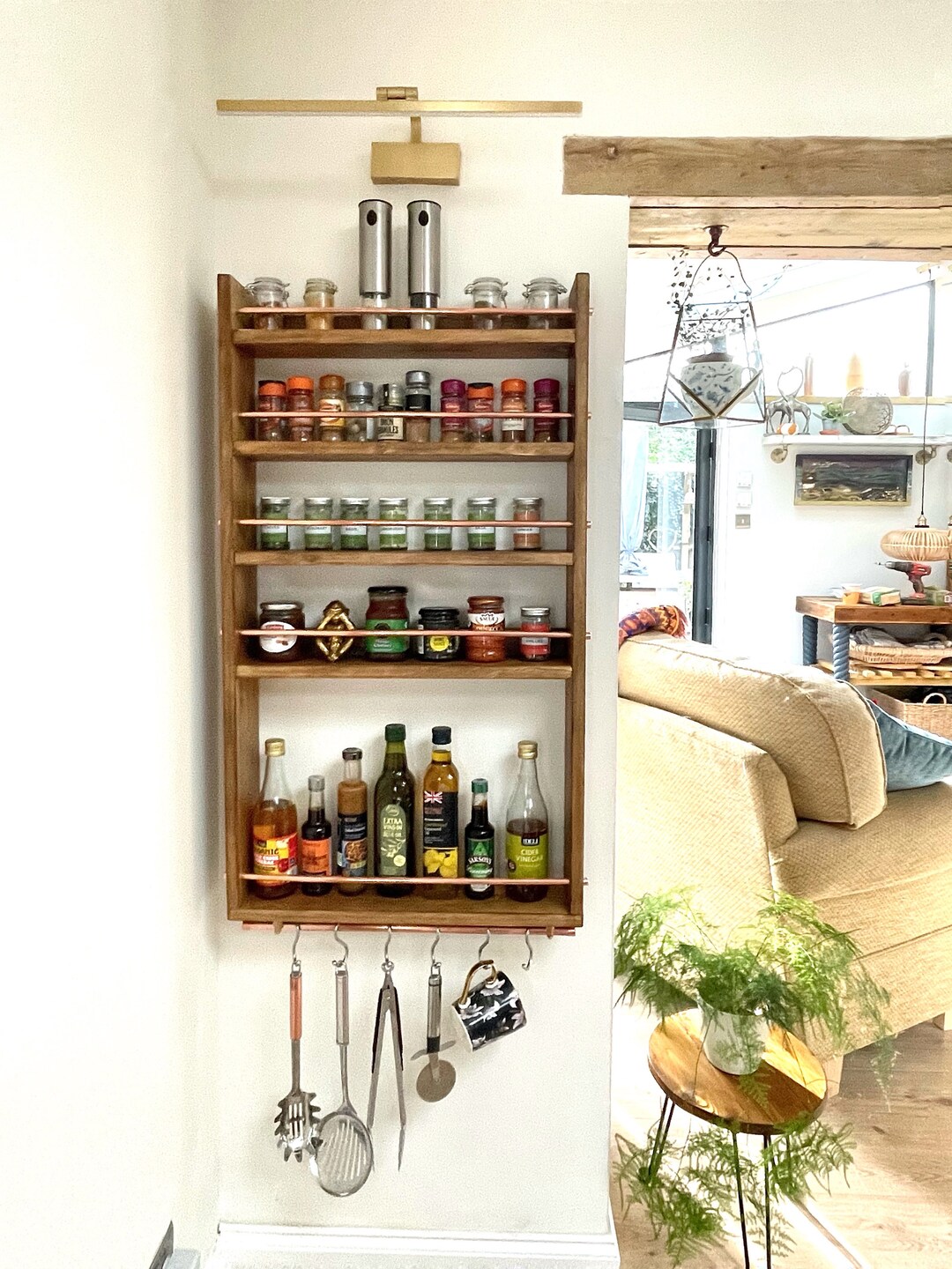 Shelving for Spices, Kitchen Spice Rack, Large Spice and Condiment