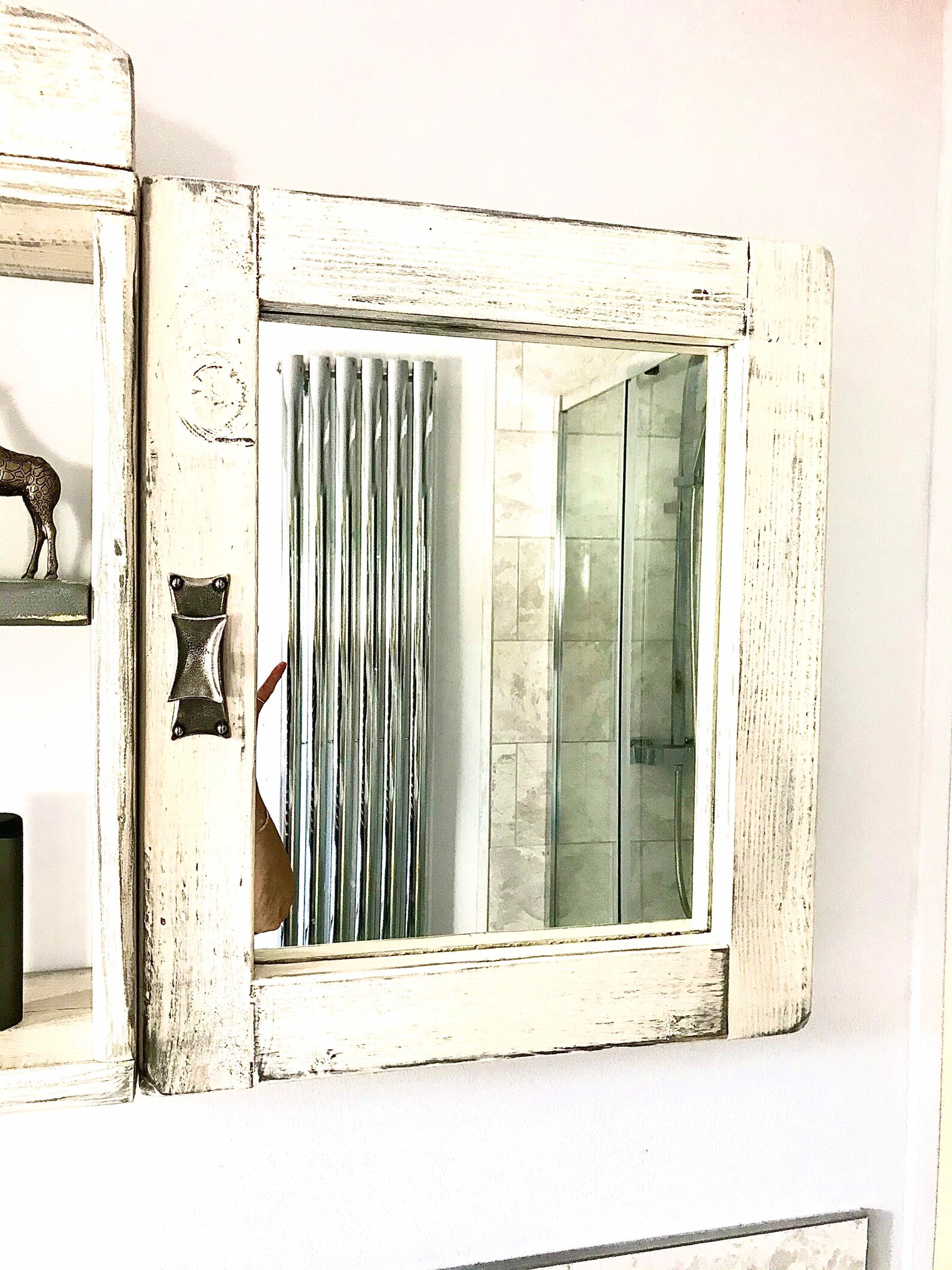 Bathroom Mirrored Rustic Handmade Etsy