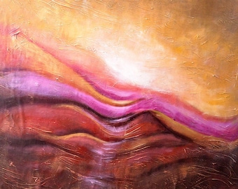Original strukturiertes abstraktes Acryl- und Ölgemälde - Acrylleinwand Kunst, modernes Wanddekor