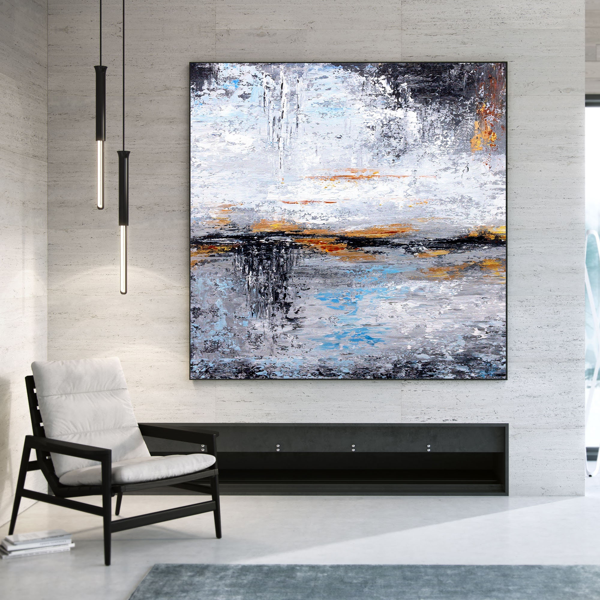 Extra Large Paintings On Canvas, Dorm Decor, Acrylic Painting, Above Bed  Decor, Textured Art, Large Oil Painting-LV-128