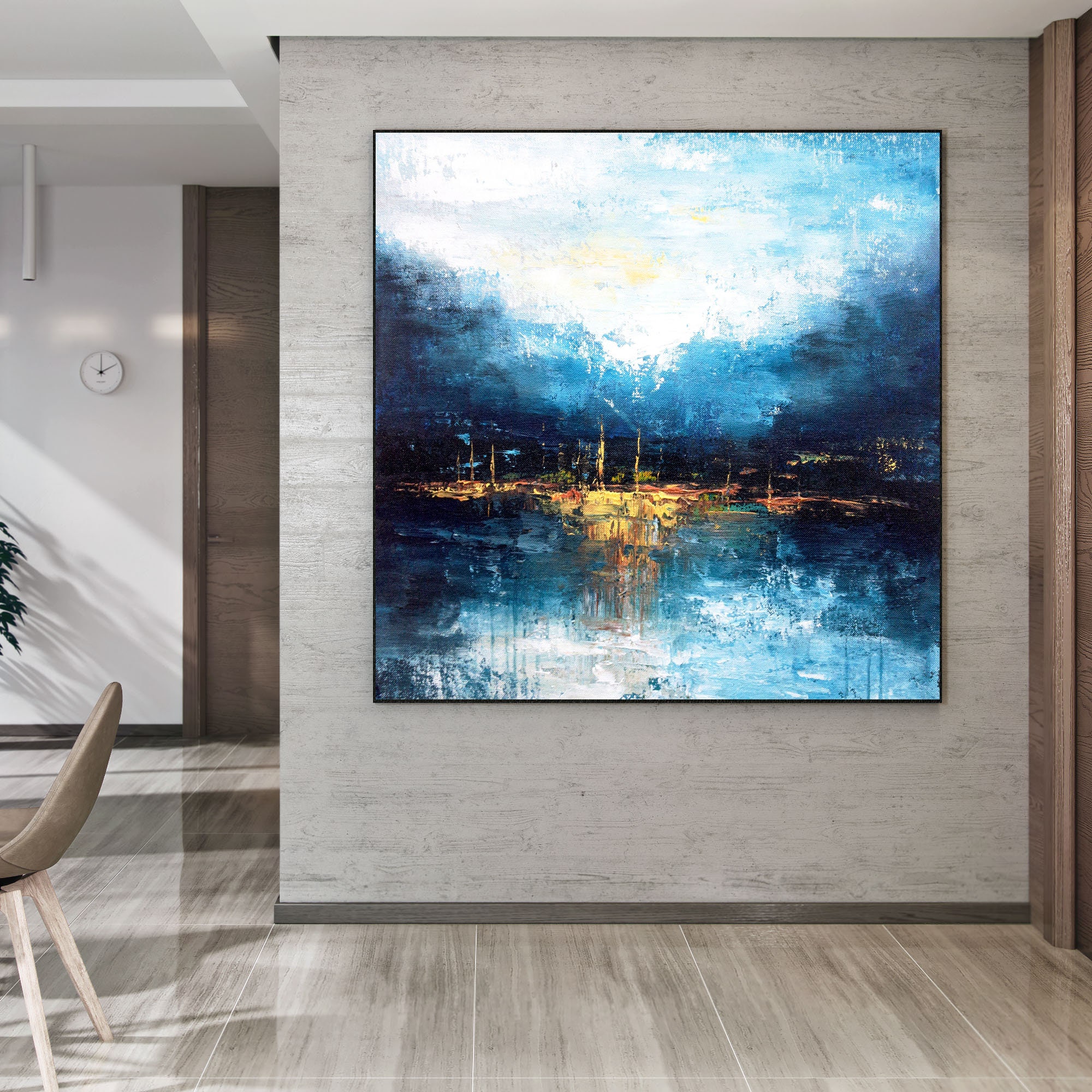 Moderne abstrakte Malerei-Dorm Zimmer Dekor Ölgemälde auf | Etsy