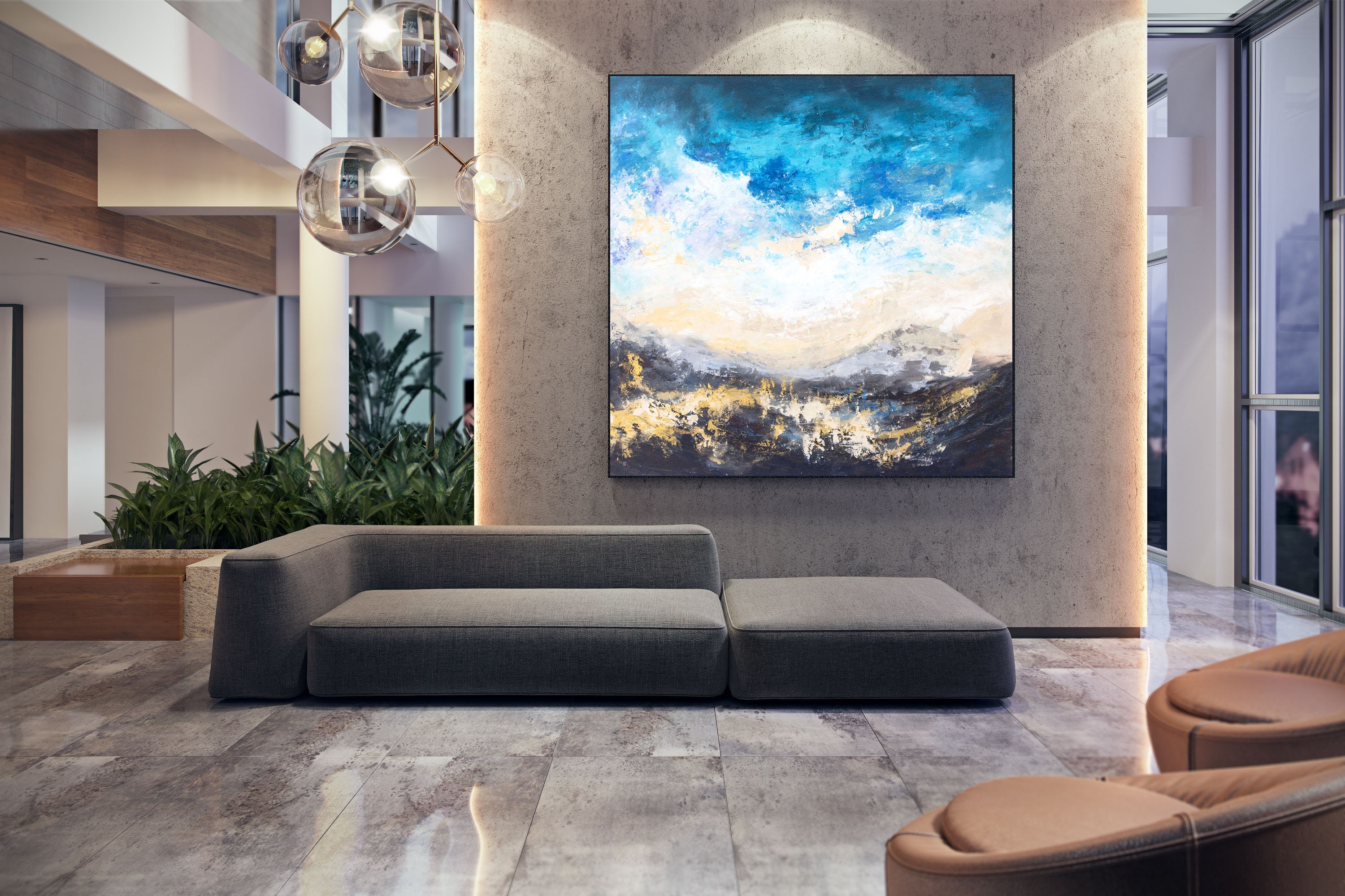 Große Acryl-Gemälde auf Leinwand Galerie Wandkunst moderne | Etsy