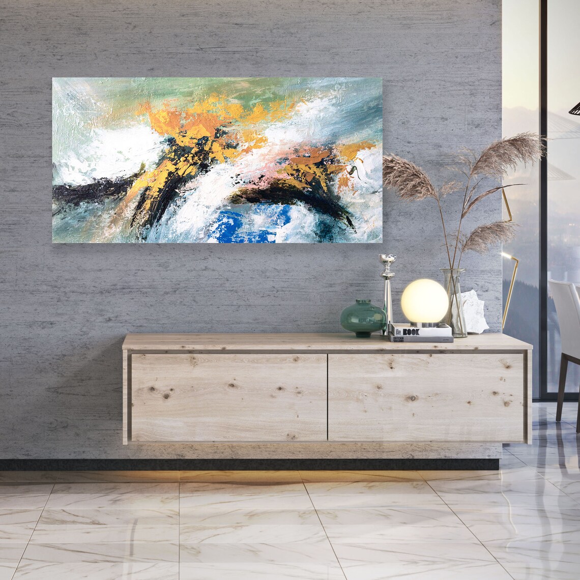 Abstract Wall Art Large Canvas Paintings Bathroom Wall - Etsy