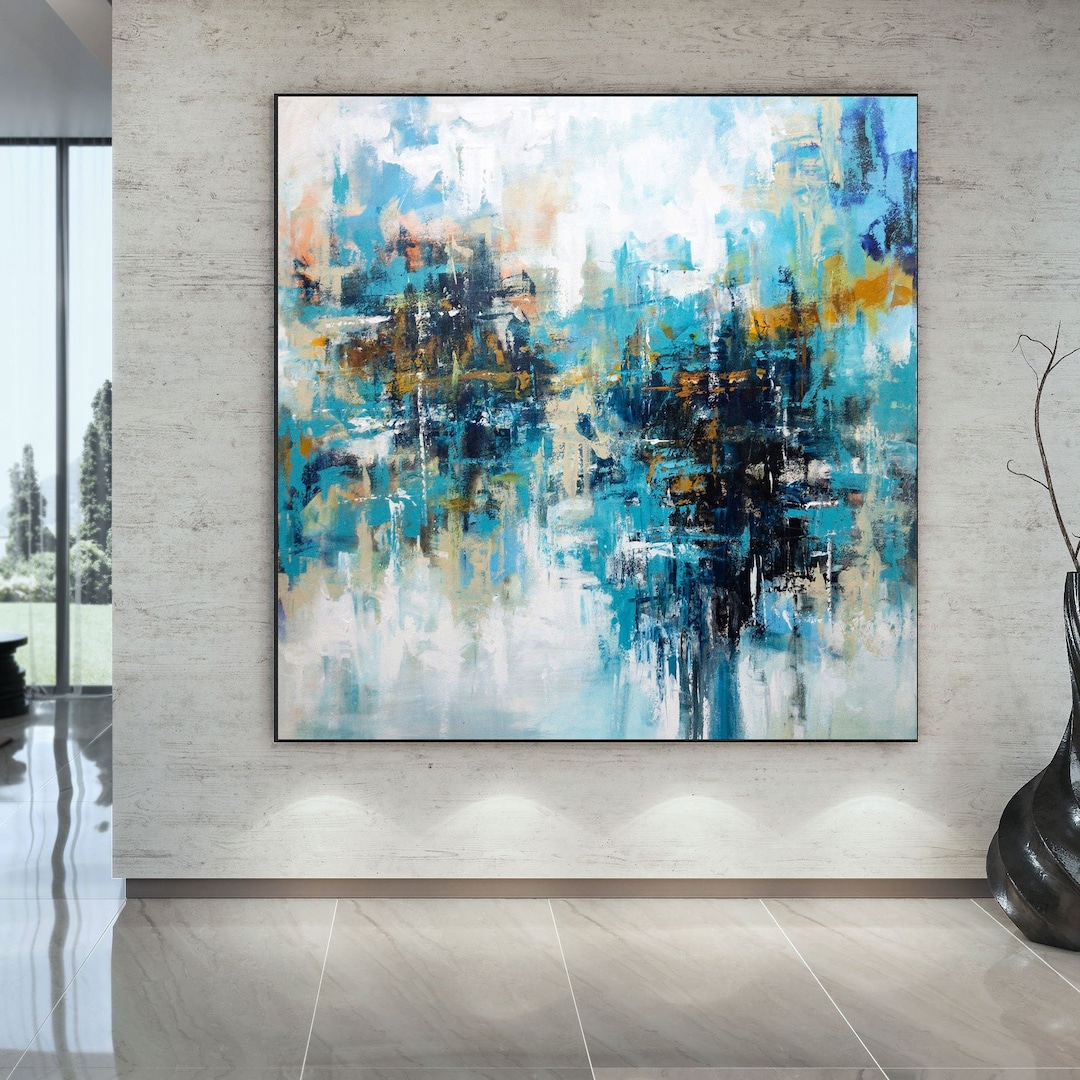 Handmade Abstract Painting Gallery Wall Art, Oil Paintings on Canvas ...