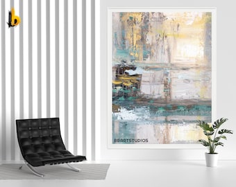 Handmade Abstract Acrylic & Oil Painting – Modern Gallery Wall Art
