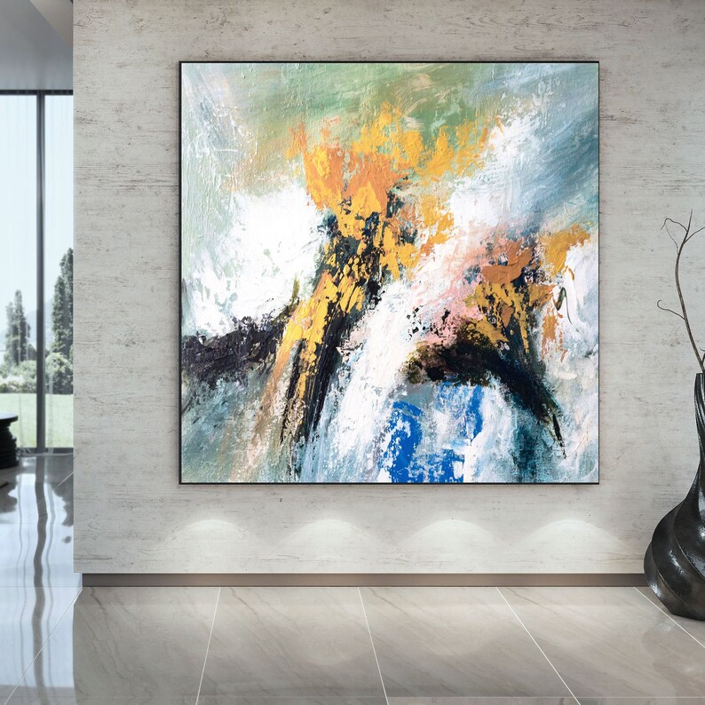 Abstract Wall Art Large Canvas Paintings, Bathroom Wall Decor, Oil