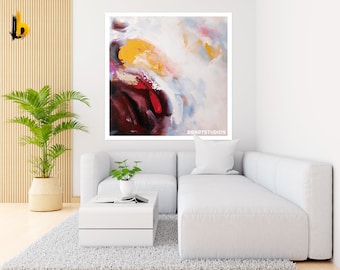 Handmade Abstract Acrylic & Oil Painting – Modern Gallery Wall Art