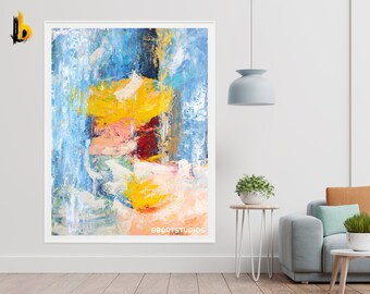 Handmade Abstract Acrylic & Oil Painting – Modern Gallery Wall Art
