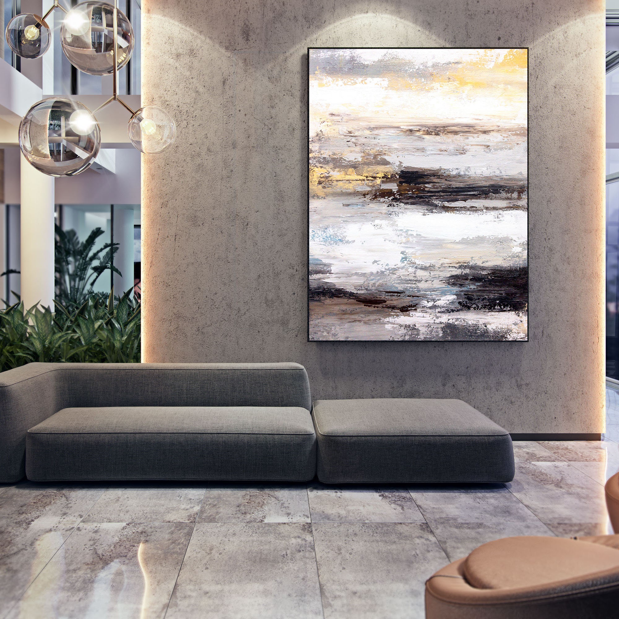 Handmade Abstract Painting Textured Wall Art Large - Etsy