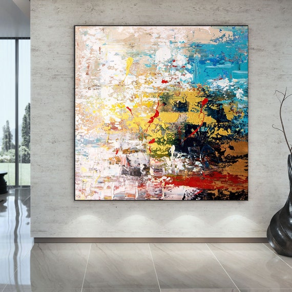 Abstract Painting on Canvas Extra Large Wall Art, Original Oil