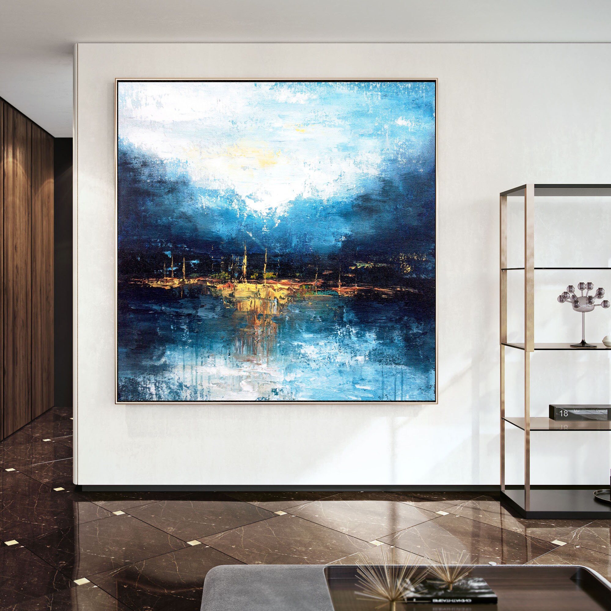 Moderne abstrakte Malerei-Dorm Zimmer Dekor Ölgemälde auf | Etsy