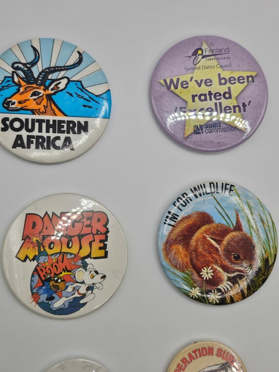 Vintage/Retro Badges 60s 70s 80s 90s. Greenpeace,… - image 5