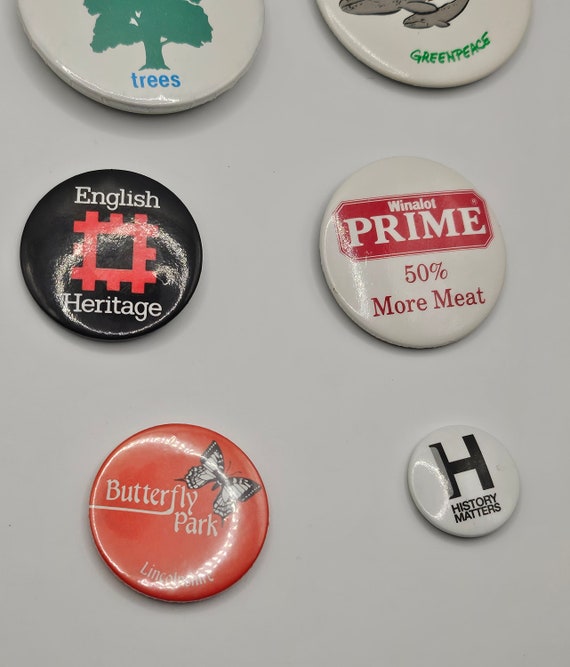 Vintage/Retro Badges 60s 70s 80s 90s. Greenpeace,… - image 8